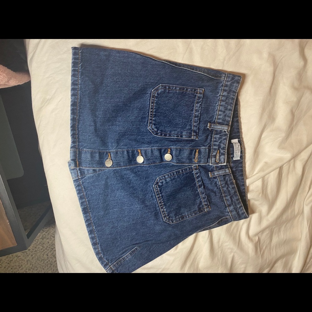 Denim blue skirt